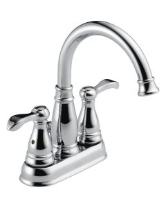 Delta Porter Chrome 2-Handle Lever 4 In. Centerset Bathroom Faucet with Pop-Up