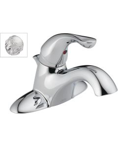 Delta Classic Chrome 1-Handle Lever 4 In. Centerset Bathroom Faucet with Pop-Up