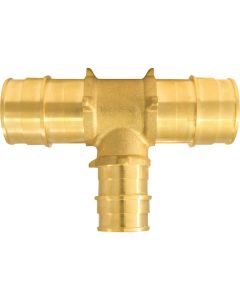 Apollo Retail 1 In. x 1 In. x 3/4 In. Barb Brass Reducing PEX Tee, Type A