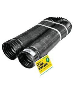 Amerimax 4 In. X 12 Ft. FLEX-Drain Expandable Perforated Drainage Pipe