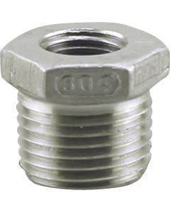 PLUMB-EEZE 1/2 In. MIP x 1/4 In. FIP Stainless Steel Bushing