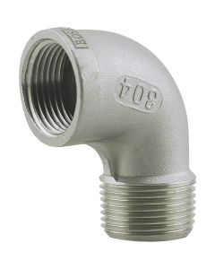 PLUMB-EEZE 1 In. FIP 90 Deg. Stainless Steel Street Elbow (1/4 Bend)