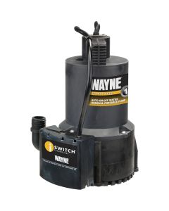 Wayne 1/4 HP Submersible Energy Efficient Automatic Sensor Utility Pump