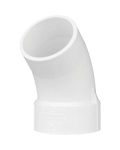 Charlotte Pipe 3 In. Schedule 40 45 Deg. DWV PVC Street Elbow (1/8 Bend)