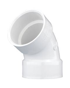 Charlotte Pipe 3 In. Schedule 40 60 Deg. DWV PVC Elbow (1/6 Bend)