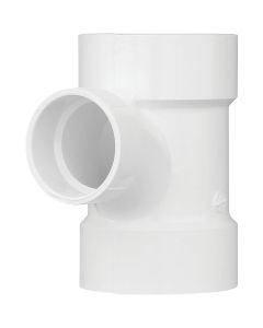 Charlotte Pipe 3 In. x 2 In. Reducing Sanitary PVC Tee