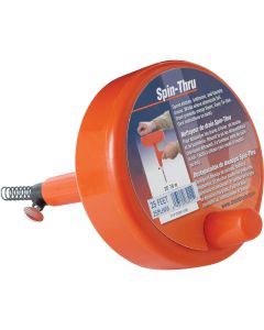 General Wire 1/4 In. x 25 Ft. Plastic Spin Through Drain Auger