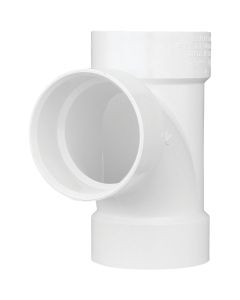 Charlotte Pipe 4 In. Schedule 40 Sanitary PVC Tee