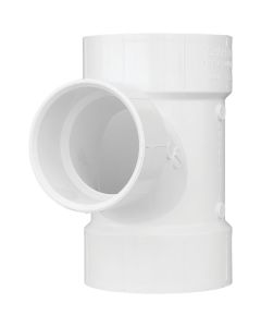 Charlotte Pipe 4 In. x 3 In. Reducing Sanitary PVC Tee