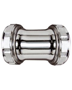 Do it 1-1/2 In. Chrome-Plated Brass Straight Coupling