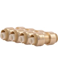 SharkBite 1/2 In. Push-to-Connect Straight Brass Coupling (4-Pack)