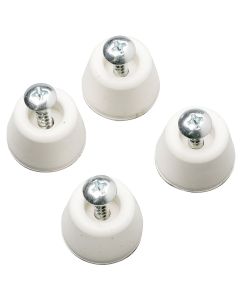 Do it 3/4" White Vinyl Toilet Seat Screw Bumper Set