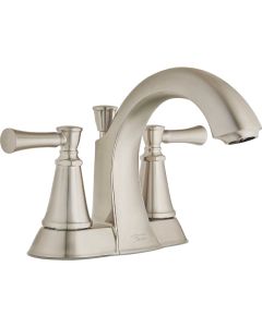 American Standard Chancellor Brushed Nickel 2-Handle Lever 4 In. Centerset Bathroom Faucet with Pop-Up