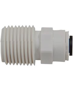 Watts Aqualock 1/4 In. OD x 1/2 In. MPT Push-to-Connect Plastic Adapter