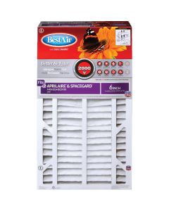 BestAir 16 In. x 27 In. x 6 In. Aprilaire & SpaceGard MERV 11 Deep Pleat Furnace Filter with Cardboard Frame