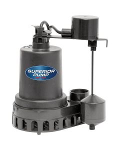 Superior Pump 1/2 HP Thermoplastic Submersible Sump Pump with Vertical Float Switch