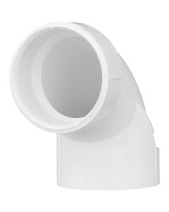 Charlotte Pipe 1-1/2 In. Schedule 40 90 Deg. Sanitary DWV PVC Elbow (1/4 Bend)