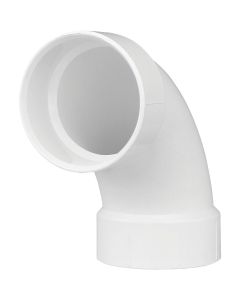 Charlotte Pipe 4 In. Schedule 40 90 Deg. Long Sweep DWV PVC Elbow (1/4 Bend)