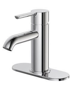 Home Impressions Chrome 1-Handle Lever 4 In. Centerset Monoblock Bathroom Faucet