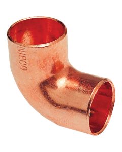 NIBCO 1 In. CxC 90 Deg. Close Ruff Copper Elbow (1/4 Bend)