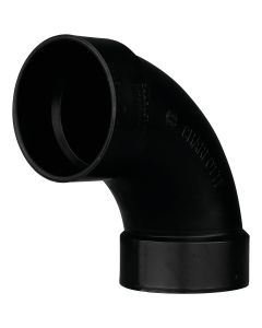 Charlotte Pipe 4 In. Hub x Hub 90 Deg. Long Sweep ABS Elbow (1/4 Bend)