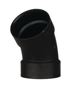 Charlotte Pipe 1-1/2 In. Hub x Hub 45 Deg. ABS Elbow (1/8 Bend)