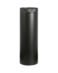 Imperial Snaplock 6 In. x 24 In. 1200 F Black Stove Pipe