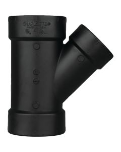 Charlotte Pipe 4 x 4 x 2 In. Hub x Hub x Hub Reducing ABS Wye