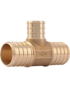 SharkBite 1 In. x 1 In. x 3/4 In. Barb Reducing Brass PEX Tee