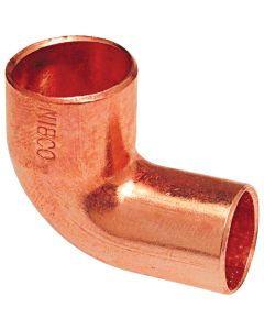 NIBCO 3/8 In. 90 Deg. Close Ruff Copper Street Elbow (1/4 Bend)