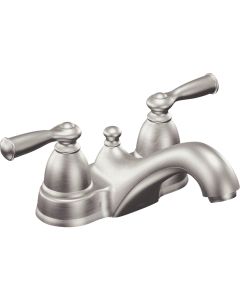 Moen Banbury 2-Handle Lever Centerset Bathroom Faucet with Pop-Up, Spot Resist Brushed Nickel