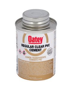 Oatey 4 Oz. Regular Bodied Clear PVC Cement