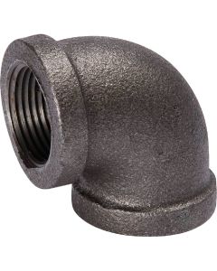 3/8" 90d Black Elbow