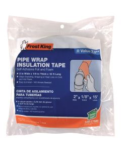 Frost King 1/8 In. x 2 x 15 Ft. In. Wall Self-Adhesive Foil and Foam Pipe Insulation Wrap