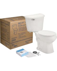 Mansfield Pro-Fit 1 White Round Bowl 1.28 GPF Toilet Kit