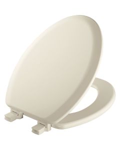 Mayfair Elongated Closed Front Biscuit Wood Toilet Seat