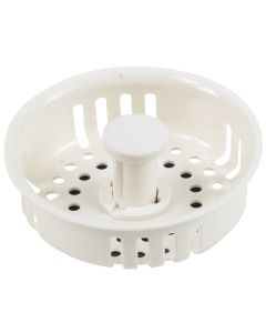 Do it 3-1/2 In. White Basket Strainer Stopper