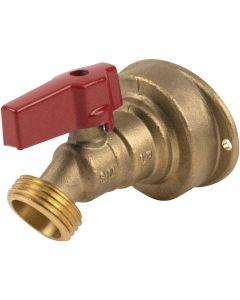 ProLine 1/2 In. PF x 3/4 In. MHT Quarter Turn No-Kink Brass Sillcock
