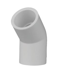 Charlotte Pipe 1/2 In. Slip x Slip Schedule 40 45 Deg. PVC Elbow (1/8 Bend)