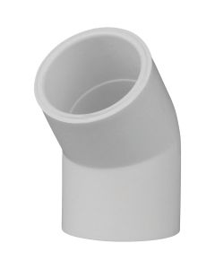 Charlotte Pipe 3/4 In. Slip x Slip Schedule 40 45 Deg. PVC Elbow (1/8 Bend)