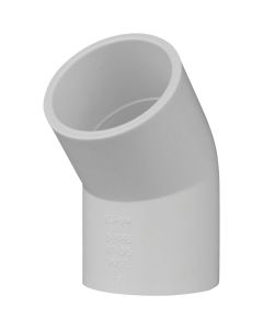 Charlotte Pipe 1-1/2 In. Slip x Slip Schedule 40 45 Deg. PVC Elbow (1/8 Bend)