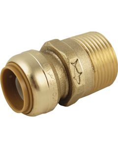 SharkBite 3/4 In. x 1 In. MNPT Straight Brass Push-to-Connect Male Adapater