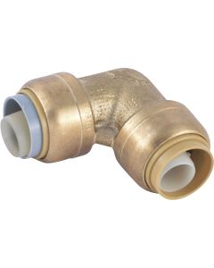 SharkBite 1/2 In. CTS x 1/2 In. Polybutylene 90 Deg. Push-to-Connect Conversion Brass Elbow