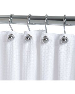 Zenna Home Chrome Ball End Shower Curtain Hook (12-Count)