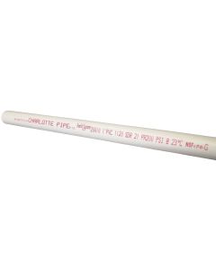 Charlotte Pipe 1 In. x 10 Ft. Cold Water PVC Pressure Pipe, SDR 21