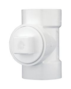 Charlotte Pipe 3 In. Test PVC Tee with Toe Saver Plug