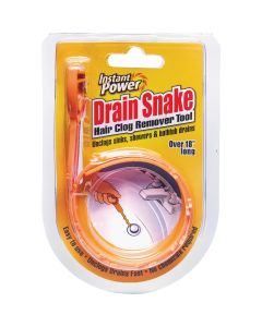 Instant Power Drain Snake 18 In. Hair Clog Removal Tool