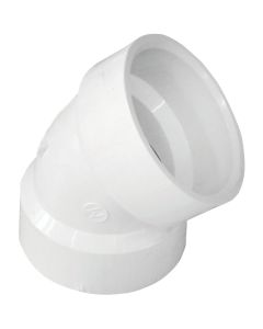 IPEX Canplas 1-1/2 In. Schedule 40 45 Deg. Short Radius DWV PVC Elbow (1/8 Bend)