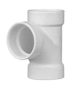 Charlotte Pipe 1-1/2 In. Schedule 40 Sanitary PVC Tee