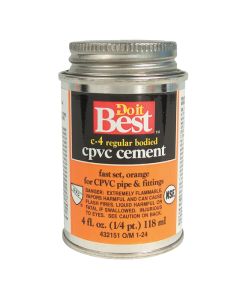 Do it Best 4 Oz. Regular Bodied Orange CPVC Cement